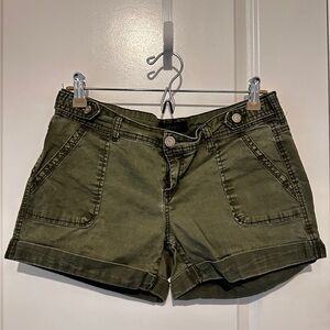 Aeropostale Women's Shorts - Olive Green